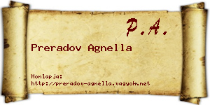 Preradov Agnella névjegykártya